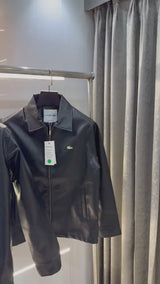 Lacost e Black Imported Premium Leather Jacket