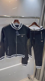 Prad a Milano Black Steel Logo Designer Imported Premium Tracksuit