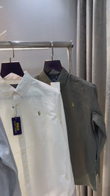 Ralph Laure n Light Grey Premium o-xfO-rd Shirt