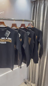 Balmai n Paris Black Logo Print Premium Sweatshirt