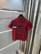 Tommy Hilfiger Maroon Logo Work Premium Polo T-Shirt