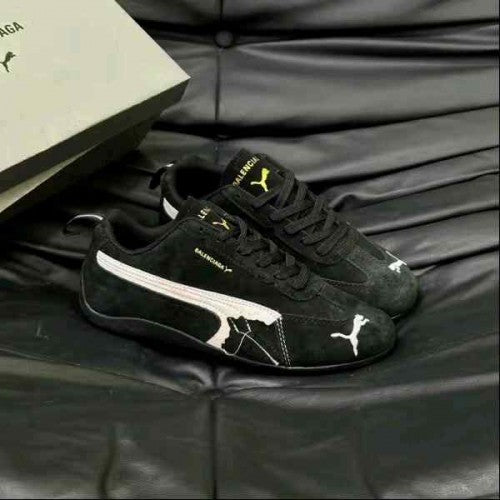 Pumaa. x Balenciaga Speedcat Suede Distressed BLACK