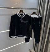 Prad a Milano Black Steel Logo Designer Imported Premium Tracksuit