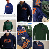 Ralph Lauren Bottle Green Embroidery Logo Imported Hoodie