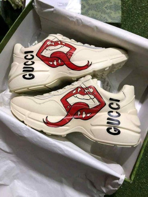 Guccii. Rhyton Mouth Print Sneakers