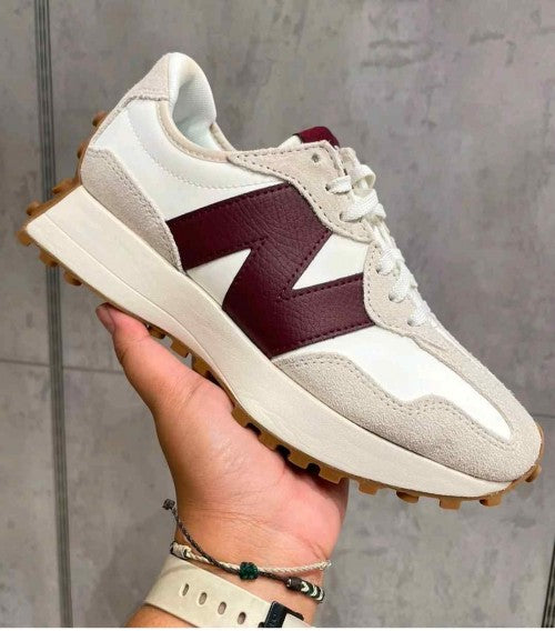 new balancee 327 Moonbeam Burgundy