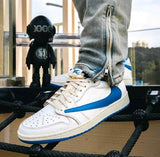 Nikee Air Jordan Retro 1 X Travis Scott Fragment Heat Of White Semi Ua Quality With Og Box