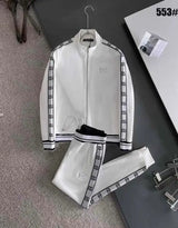 Dolce& Gabbana White Embroidery Logo Imported Tracksuit With Brand Carry
