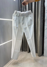 Balmai n Paris White Imported Boot Cut Trouser
