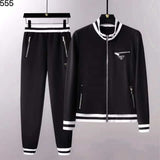 Prad a Milano Black Steel Logo Designer Imported Premium Tracksuit