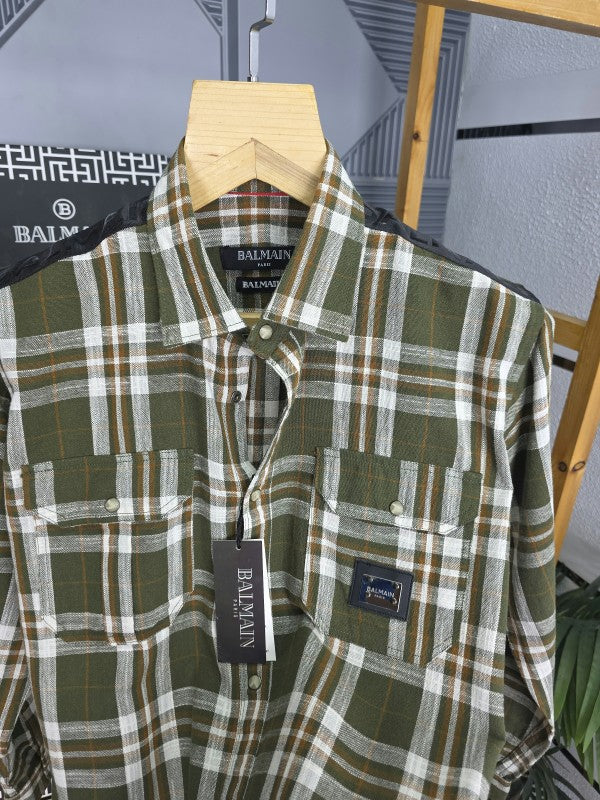 Balm Check Cotton Shirt 06 M463-06