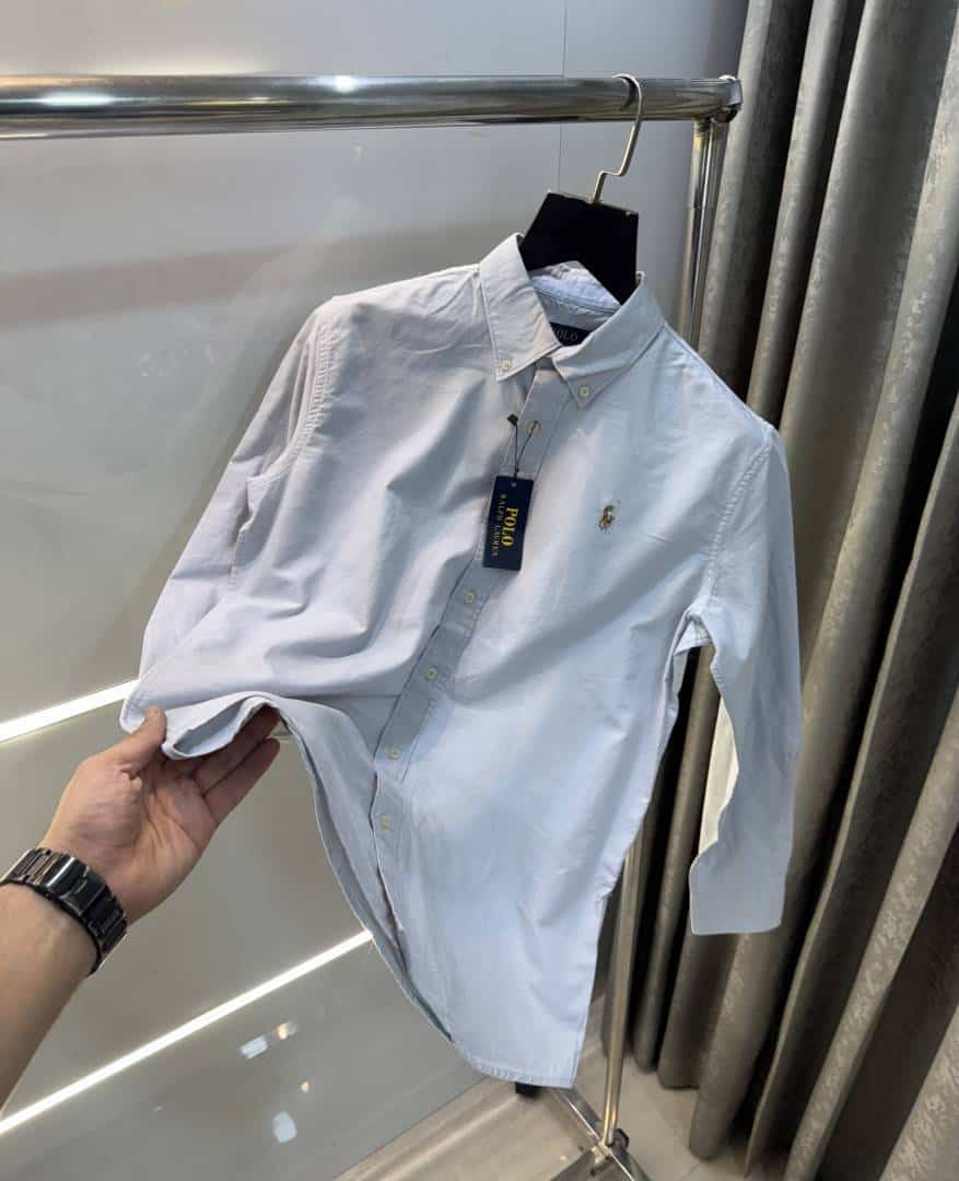 Ralph Laure n Light Grey Premium o-xfO-rd Shirt