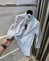 Ralph Laure n Light Grey Premium o-xfO-rd Shirt