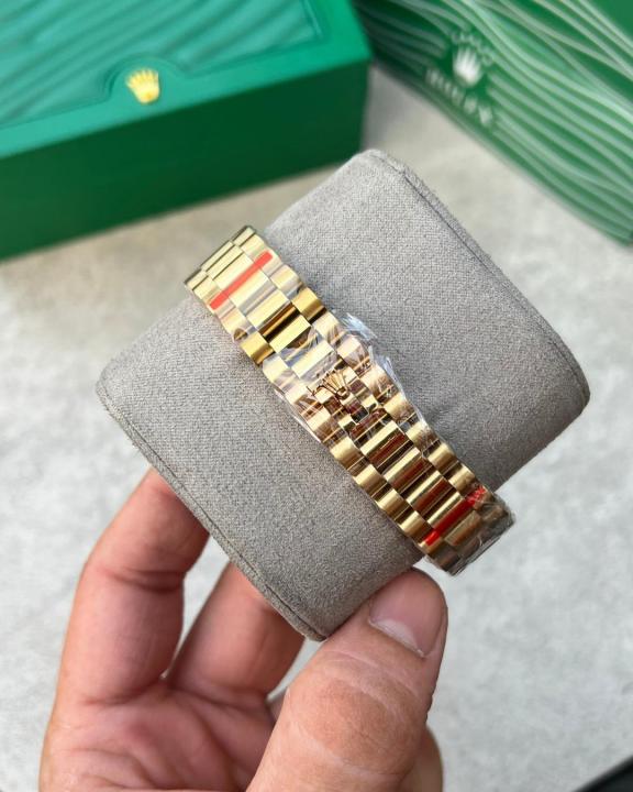 Role_x Oyster perpetual Day Date Automatic Gold-Green