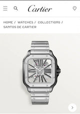 Cartie_r Santos Skeleton Battery Silver-Black