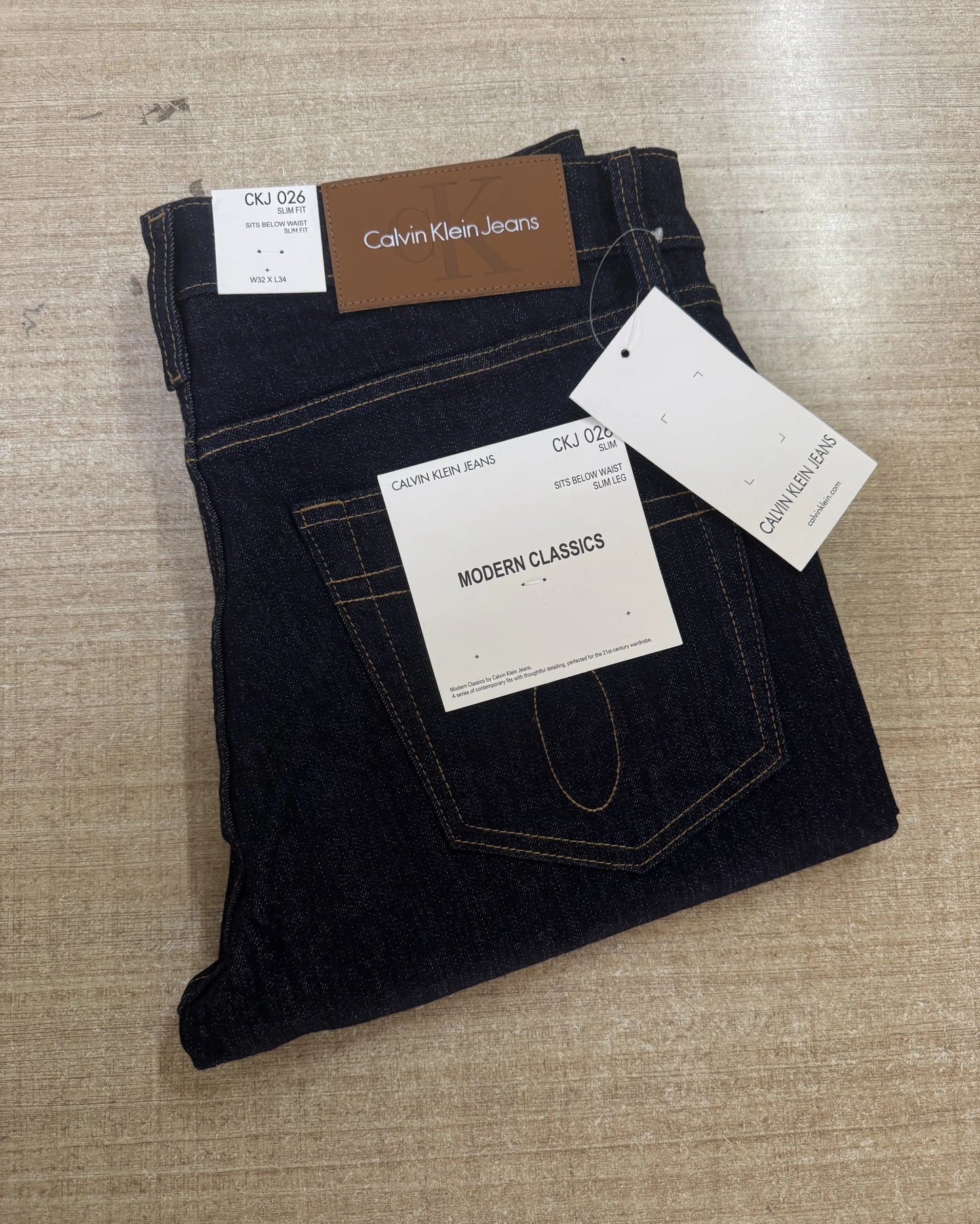 Calvin Klein Navy Raw Wash Premium Classic Denin
