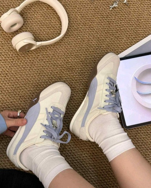 Pumaa Bella UT Canvas White Blue For Girls