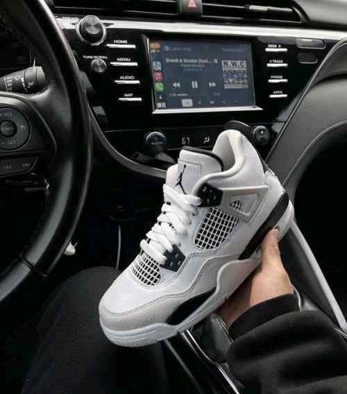 Air Jordan Retro 4 Military Black For Mens Semi UA