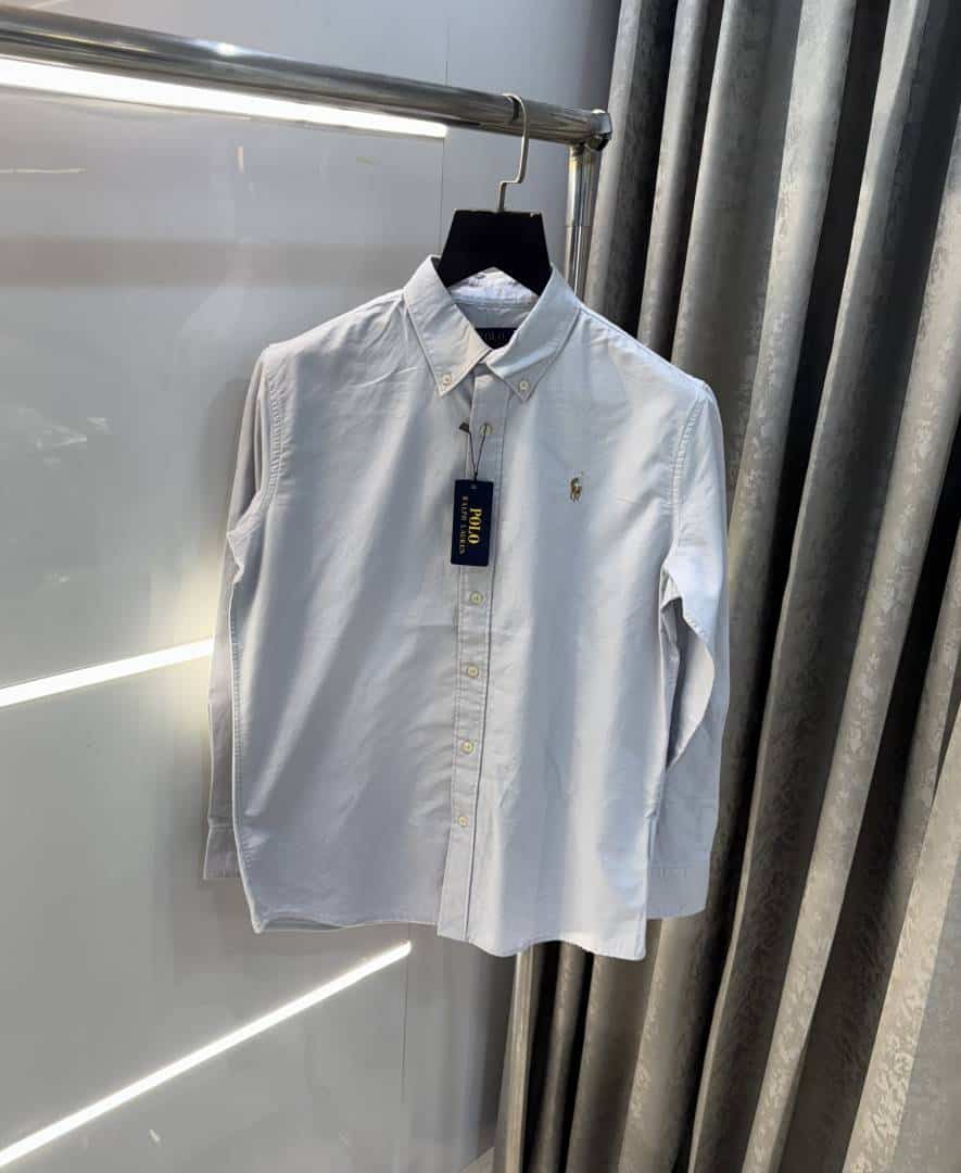 Ralph Laure n Light Grey Premium o-xfO-rd Shirt
