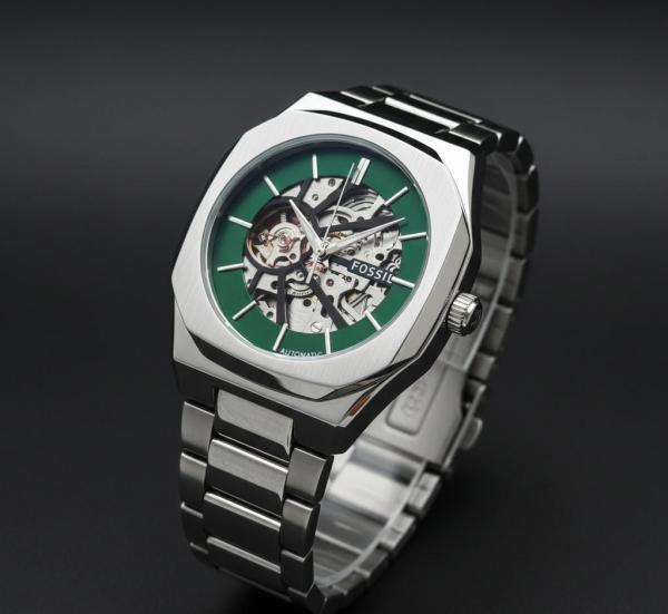 Fossi_l Bestwin mens Automatic Skeleton Green