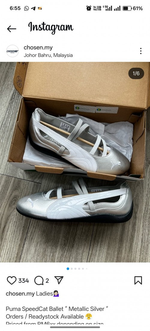 Pumaa speedcat ballet Silver