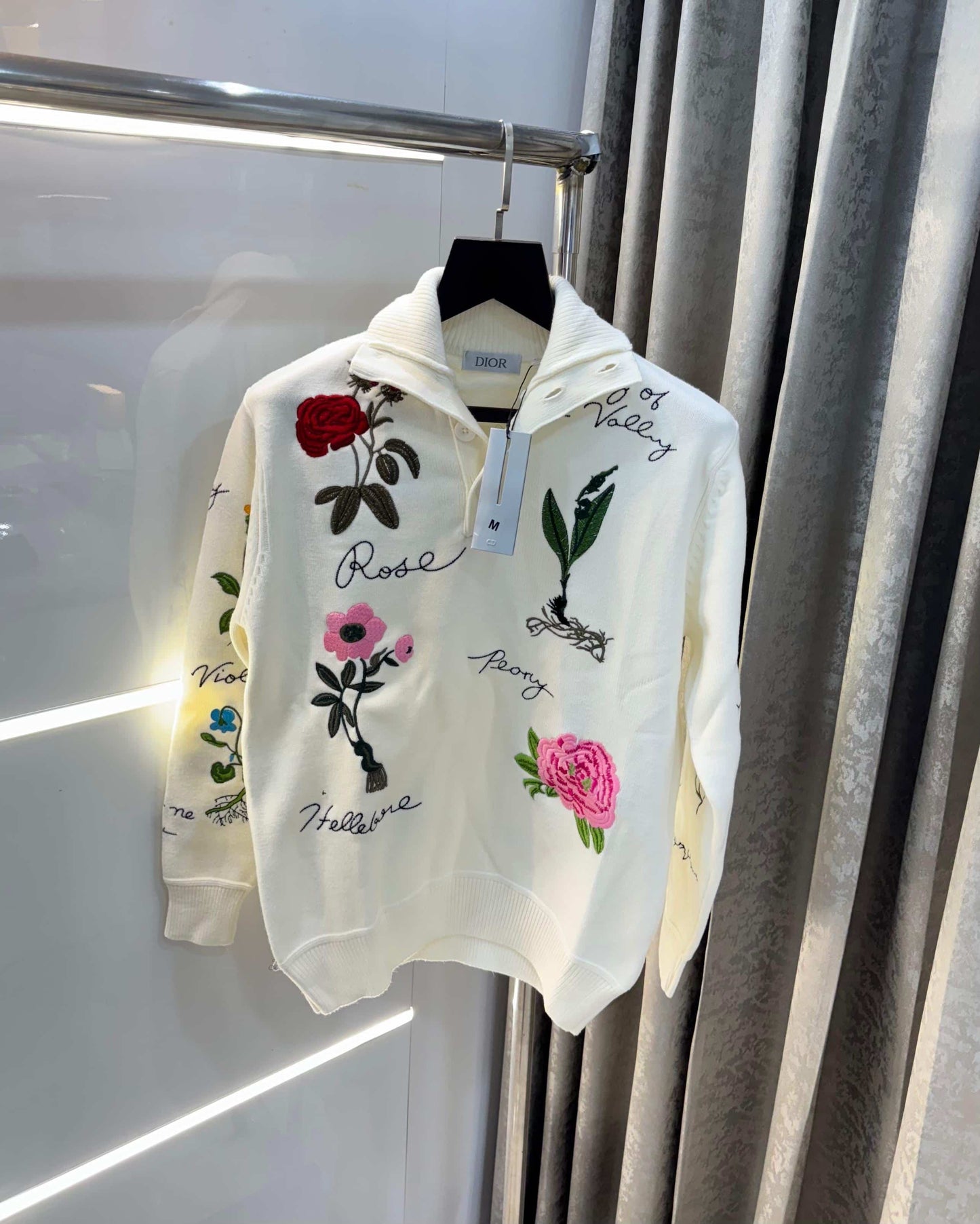 Christian Dio r White Aujla Edition Imported Knitted Pull Over