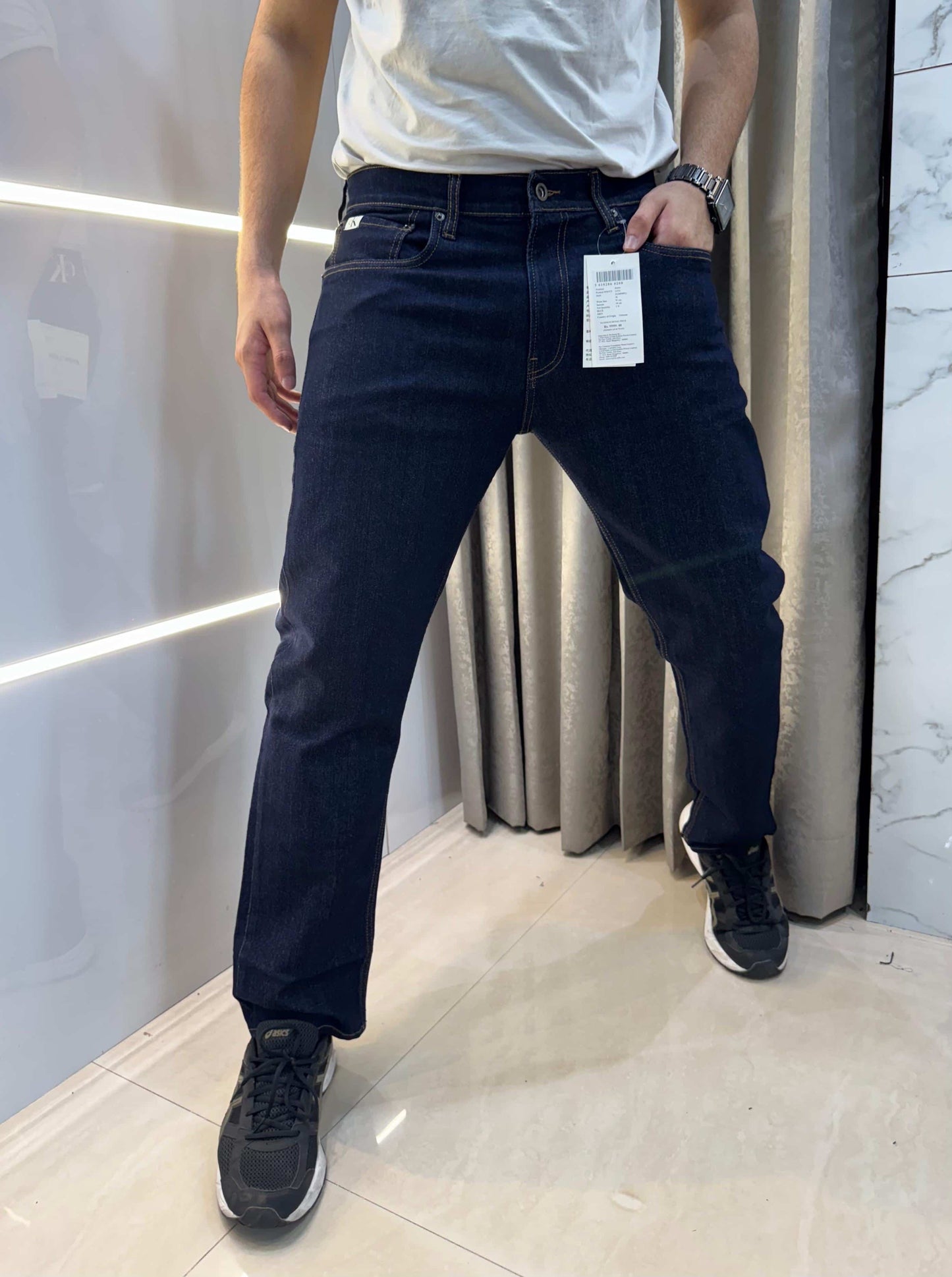 Calvin Klein Navy Raw Wash Premium Classic Denin