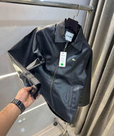 Lacost e Black Imported Premium Leather Jacket