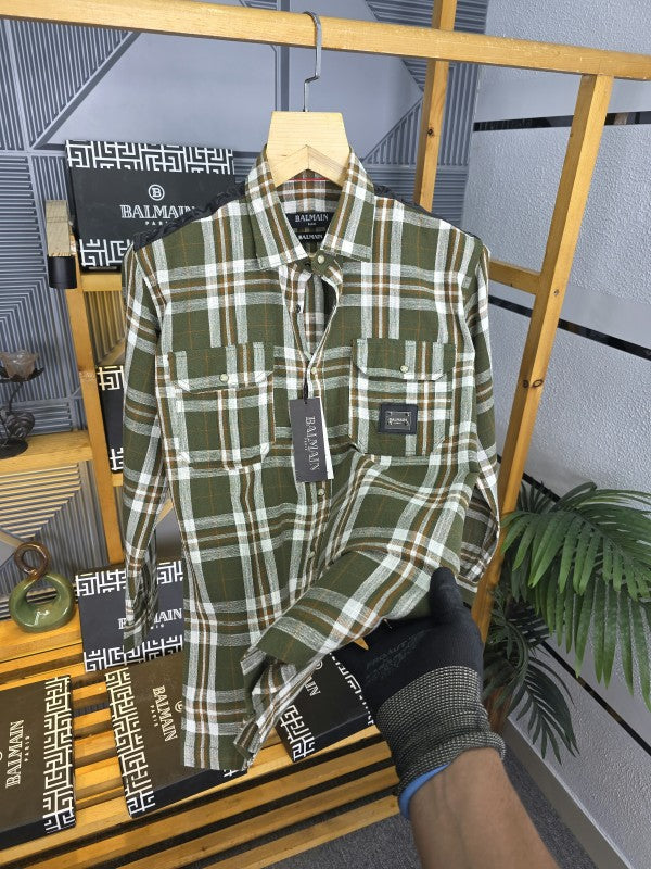 Balm Check Cotton Shirt 06 M463-06