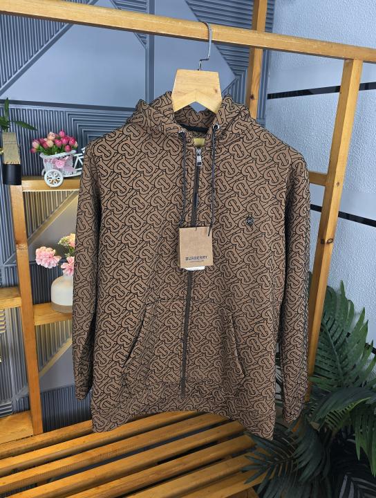 BUR B ZIPPER HODDIE BROWN M432-BR