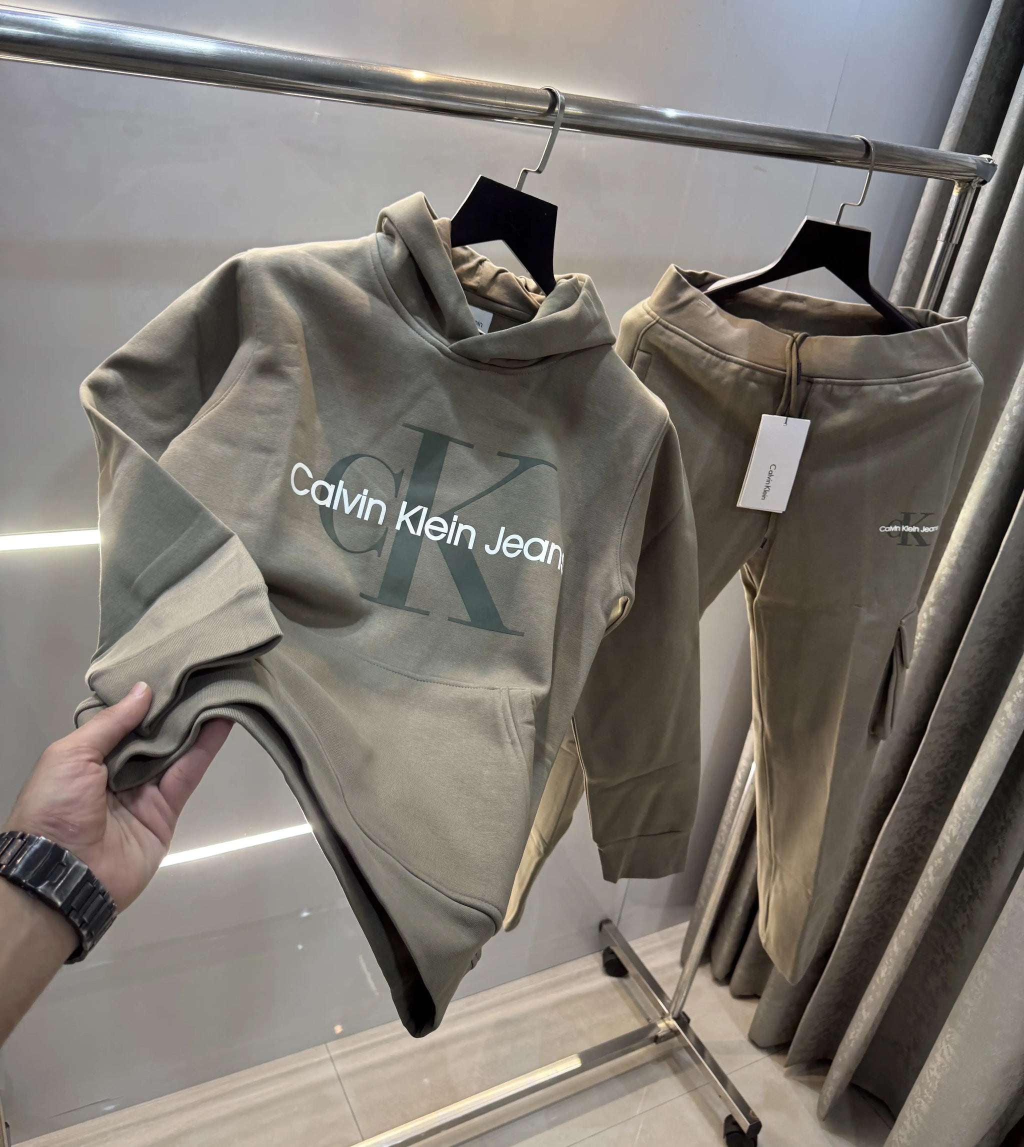 Calvin Klein Olive Premium Classic Tracksuit