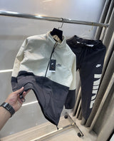N!ke Beige Grey Logo Work Premium Tracksuit