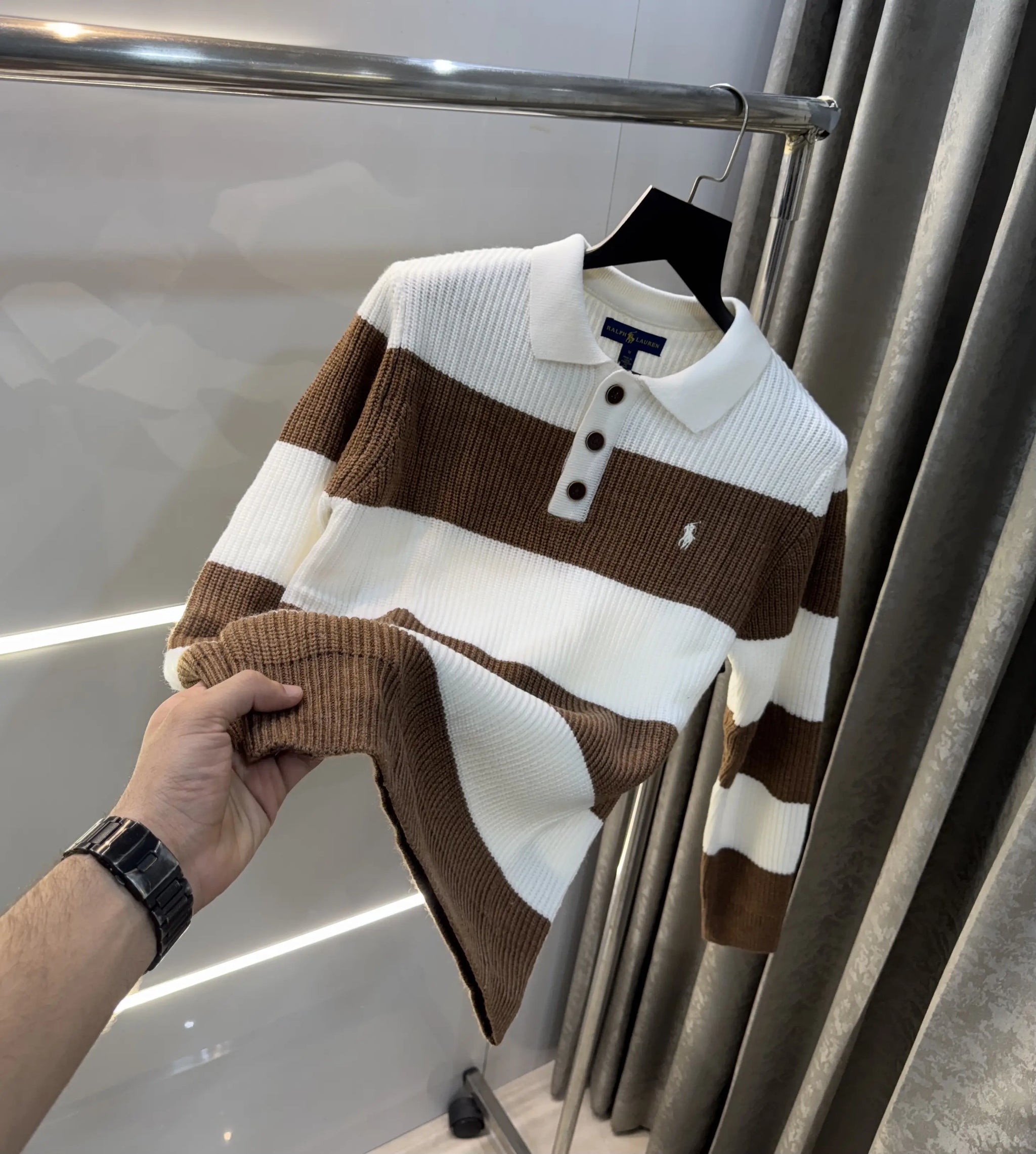 Ralph Lauren Brown Imported Knitted Pull Over