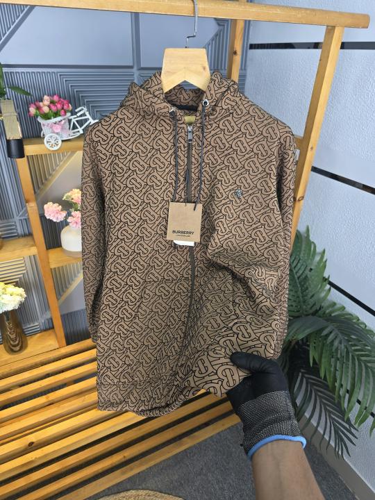 BUR B ZIPPER HODDIE BROWN M432-BR