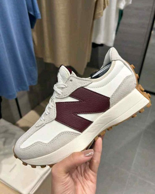 new balancee 327 Moonbeam Burgundy