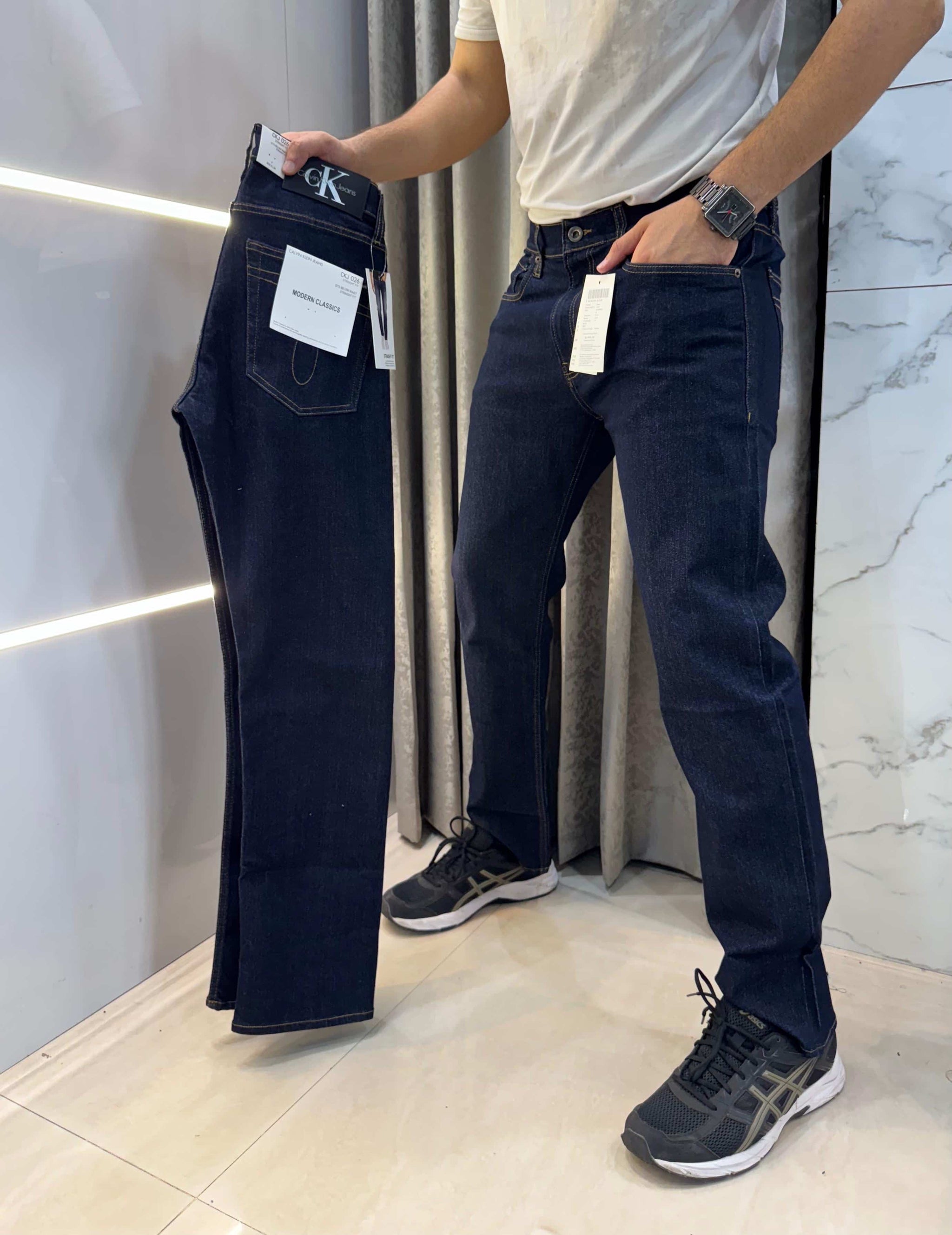 Calvin Klein Navy Raw Wash Premium Classic Denin
