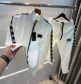 Dolce& Gabbana White Embroidery Logo Imported Tracksuit With Brand Carry
