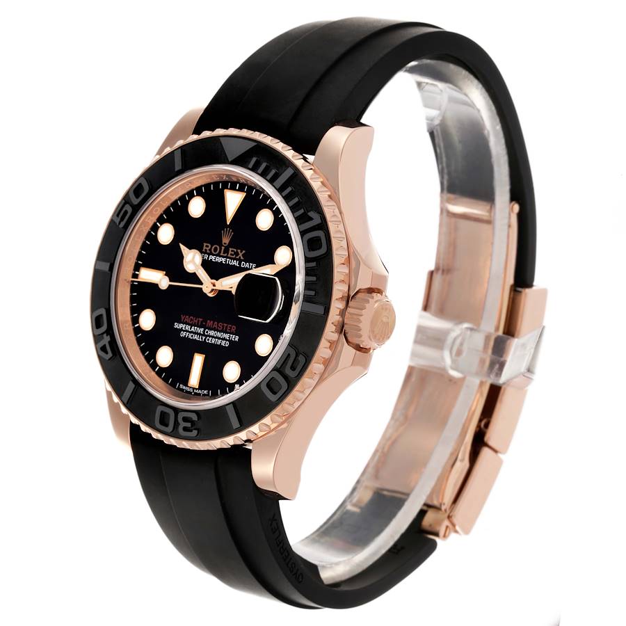 Role_x Yatch Master Rose Gold Oysterflex Black Mint Mens Watch Luxury Edition Premium Quality RoyalWatchStore.in