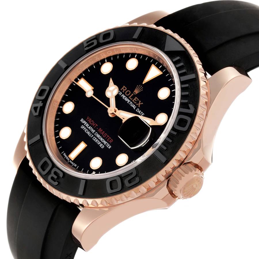Role_x Yatch Master Rose Gold Oysterflex Black Mint Mens Watch Luxury Edition Premium Quality RoyalWatchStore.in
