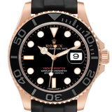 Role_x Yatch Master Rose Gold Oysterflex Black Mint Mens Watch Luxury Edition Premium Quality RoyalWatchStore.in