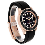 Role_x Yatch Master Rose Gold Oysterflex Black Mint Mens Watch Luxury Edition Premium Quality RoyalWatchStore.in
